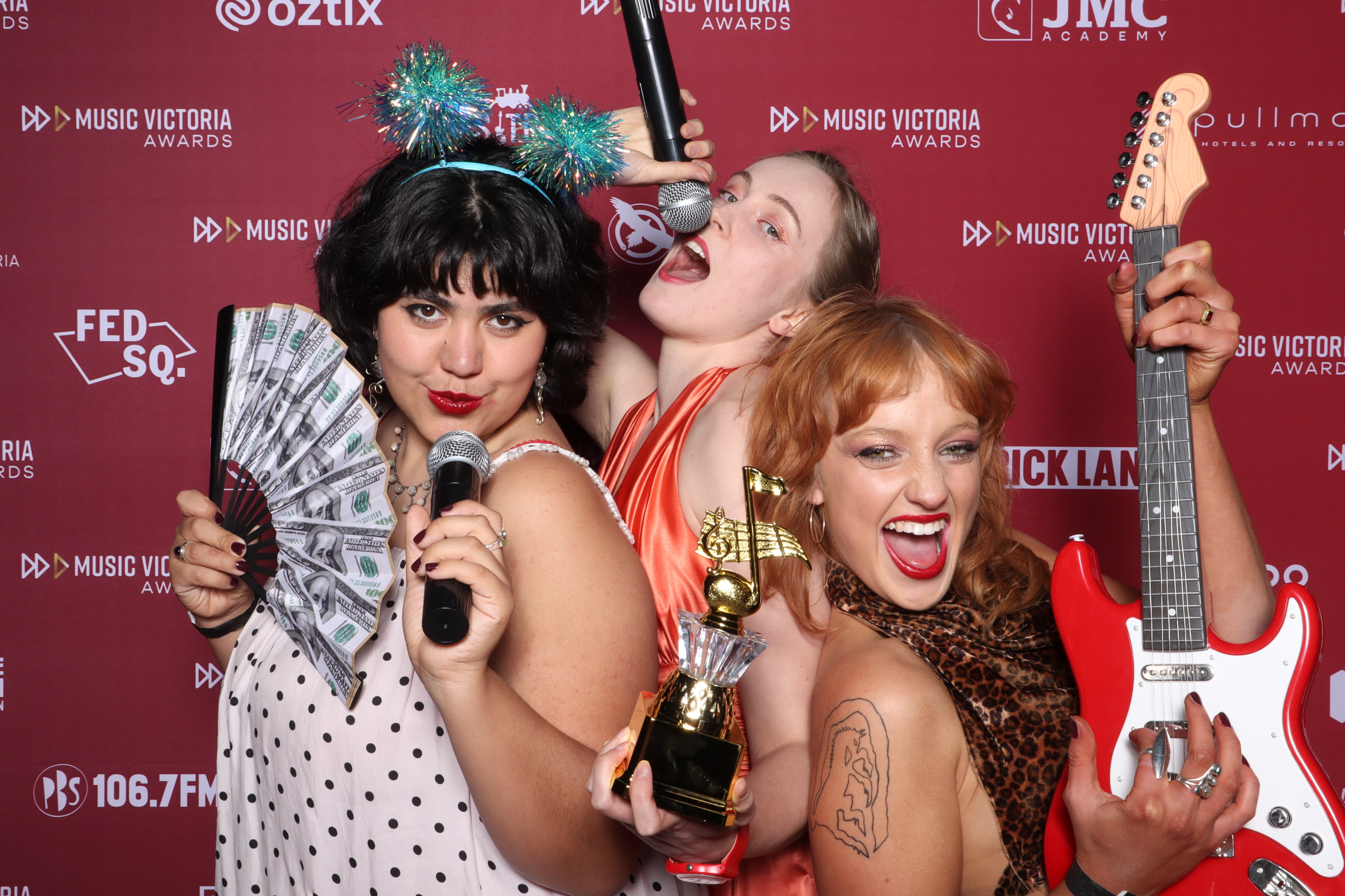 Photo booth at the Music Victoria Awards 2024 in Melbourne