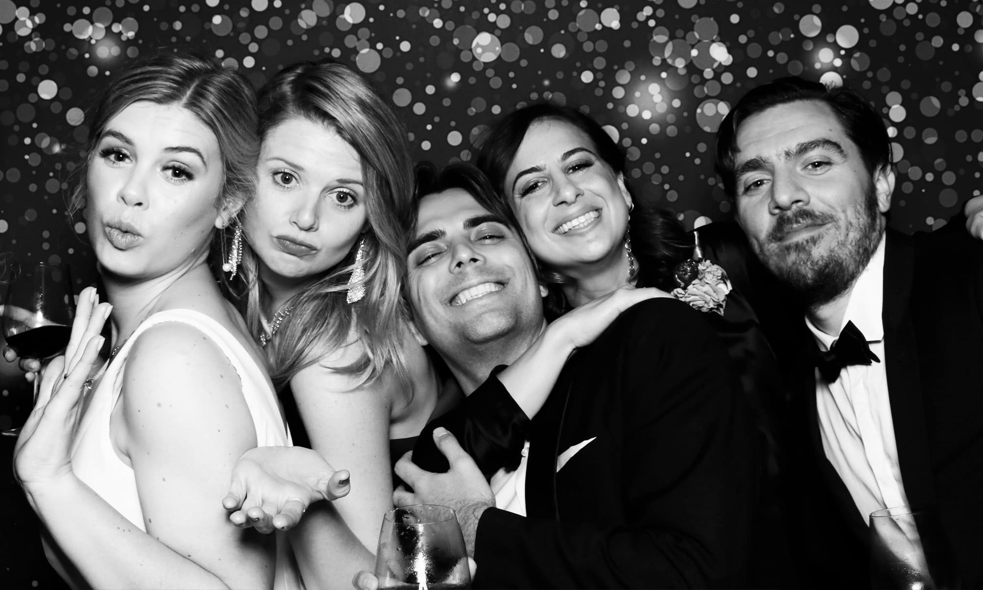 Guests enjoying a photo booth at a party in Melbourne